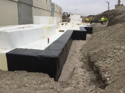 folded and wrapped geofoam